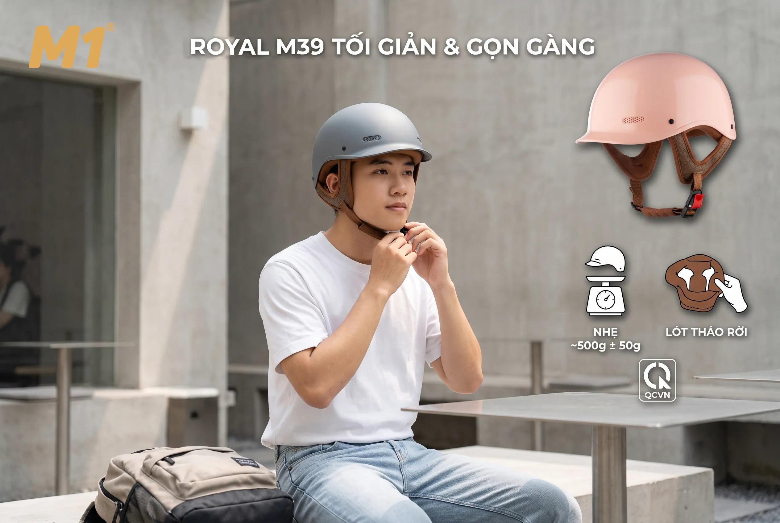 Mũ bảo hiểm royal M39