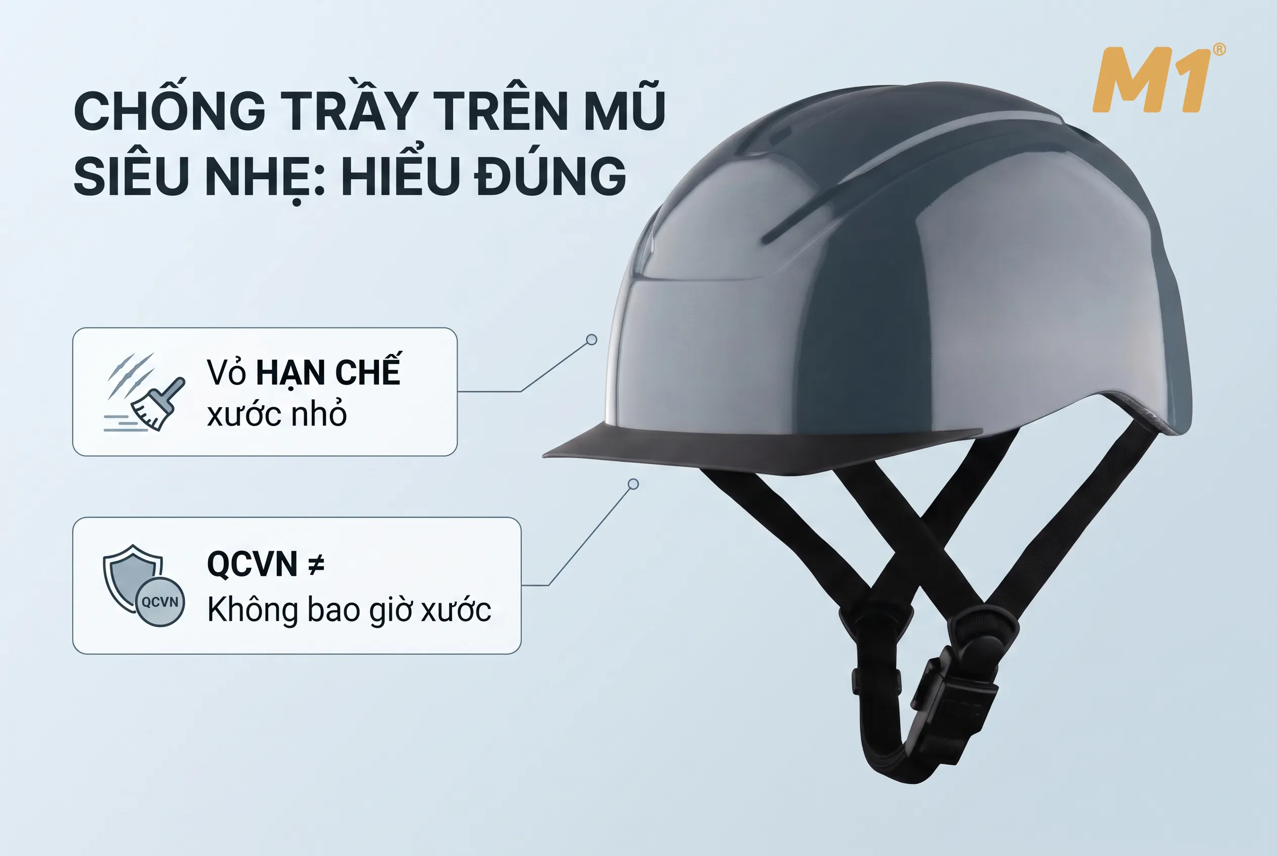 Mũ bảo hiểm siêu nhẹ có chống trầy xước vỏ ngoài không