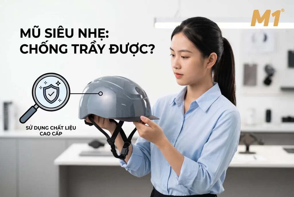 Mũ bảo hiểm siêu nhẹ có chống trầy xước vỏ ngoài không_thumb