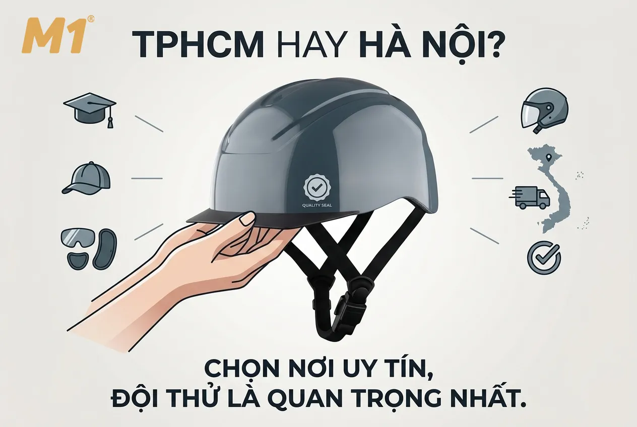 Nên mua mũ bảo hiểm siêu nhẹ ở TPHCM hay Hà Nội