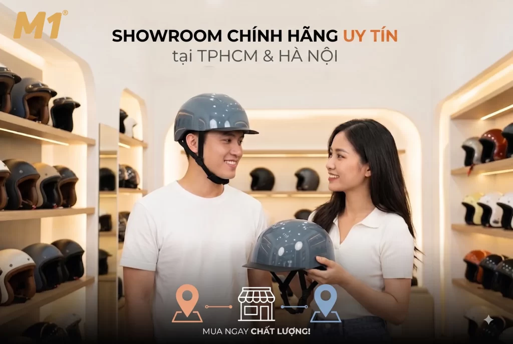 Nên mua mũ bảo hiểm siêu nhẹ ở đâu tại TPHCM hay Hà Nội