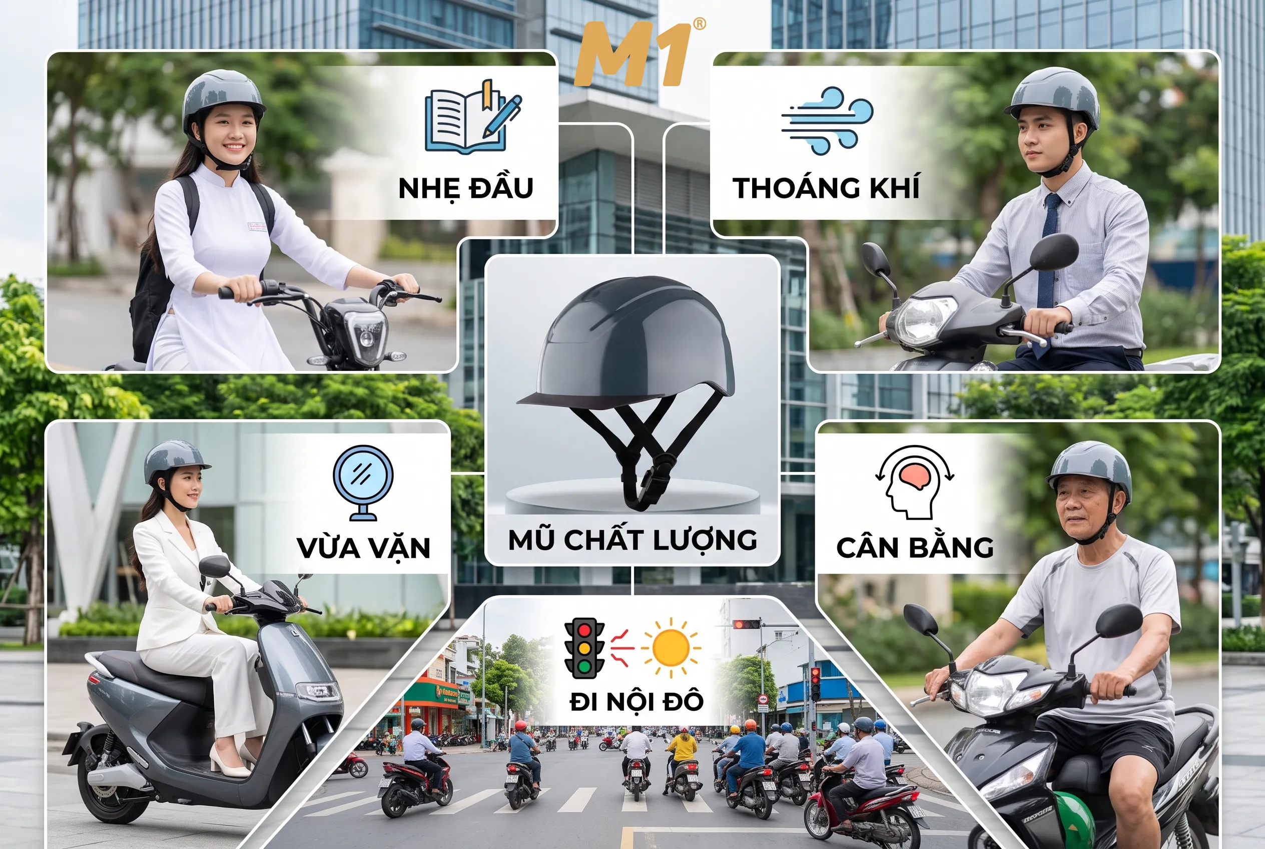 Người Việt đang ưu tiên mũ bảo hiểm siêu nhẹ theo nhu cầu nào