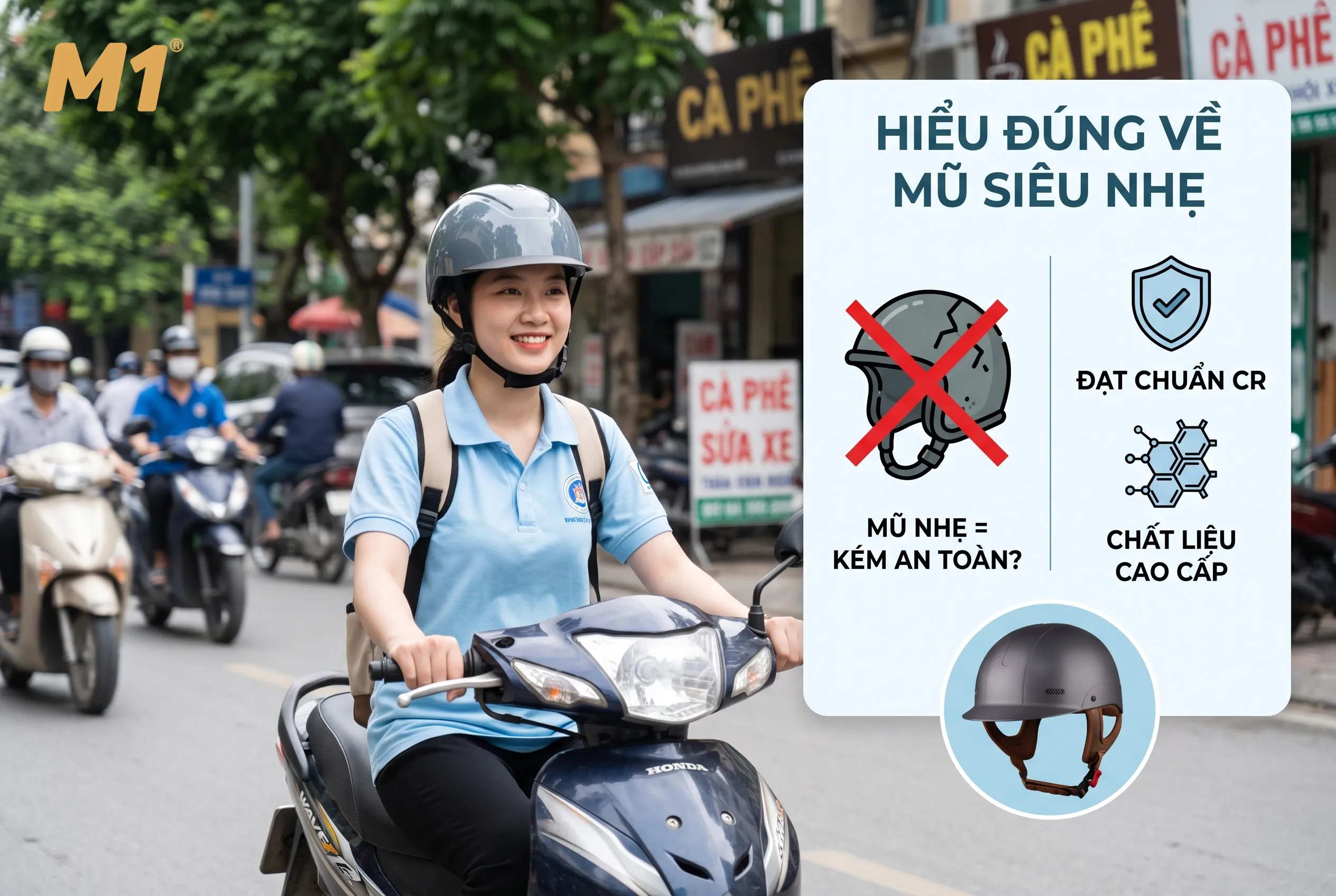 Những hiểu lầm về mũ bảo hiểm siêu nhẹ
