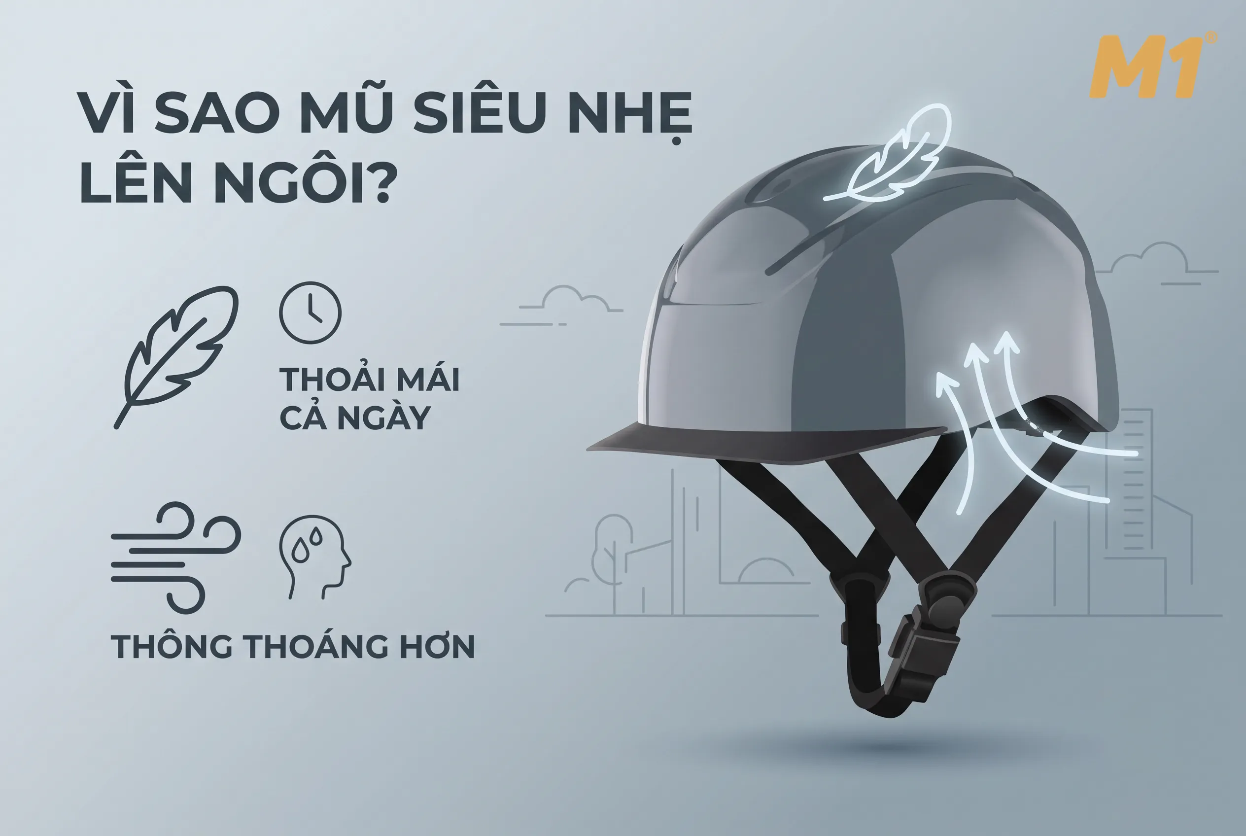 Vì sao mũ bảo hiểm siêu nhẹ ngày càng được ưa chuộng