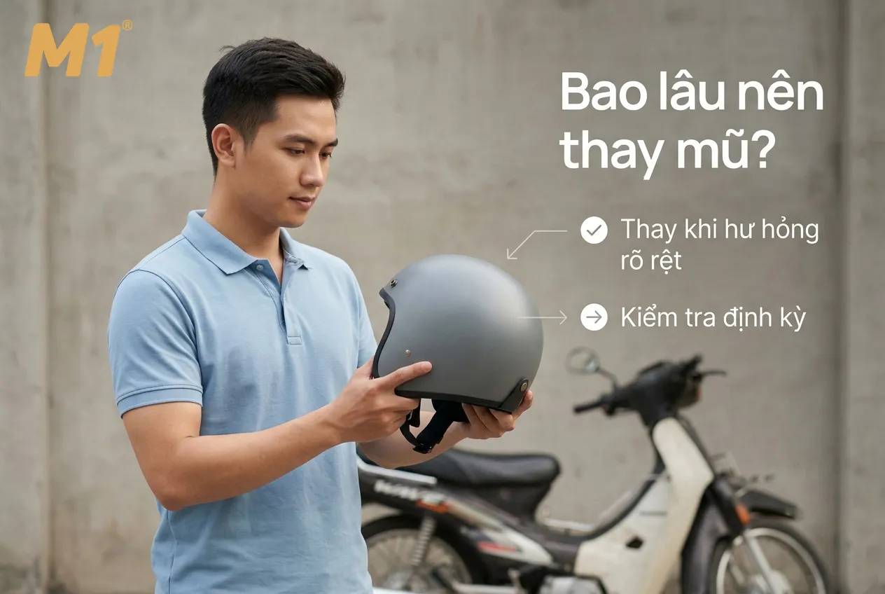 Bao lâu nên thay mũ bảo hiểm một lần
