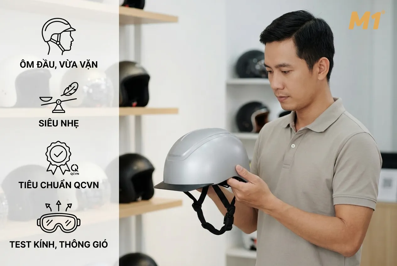 Cách chọn mũ bảo hiểm siêu nhẹ mới khi thay mũ cũ