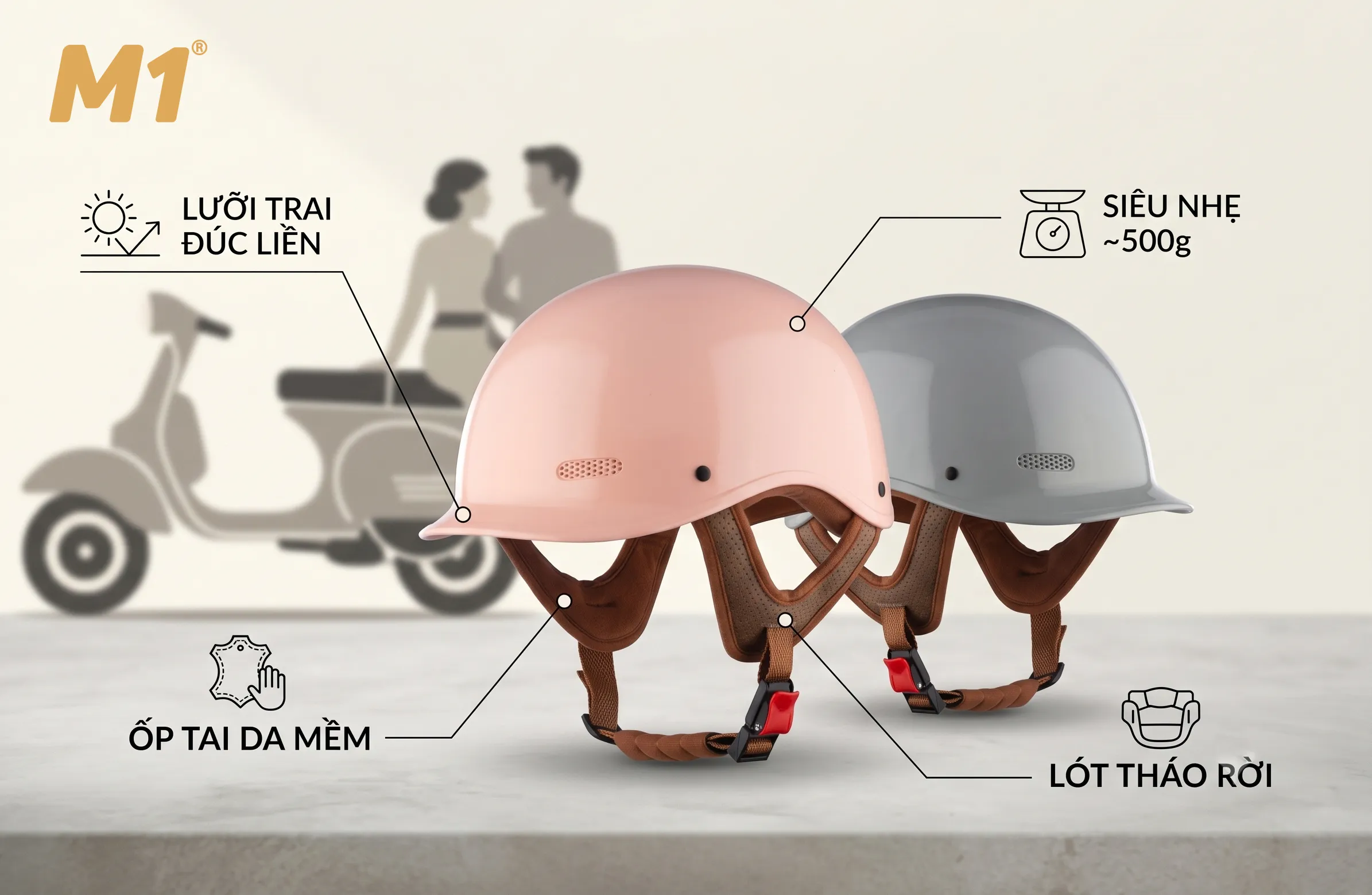 Mũ bảo hiểm cặp đôi M39