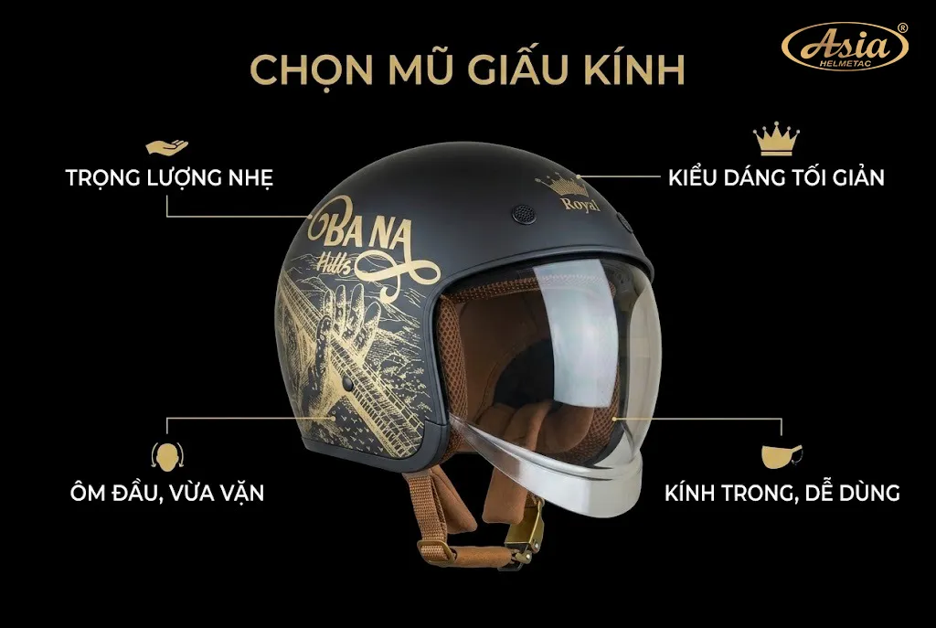Những tiêu chí cần quan tâm khi chọn mũ bảo hiểm giấu kính