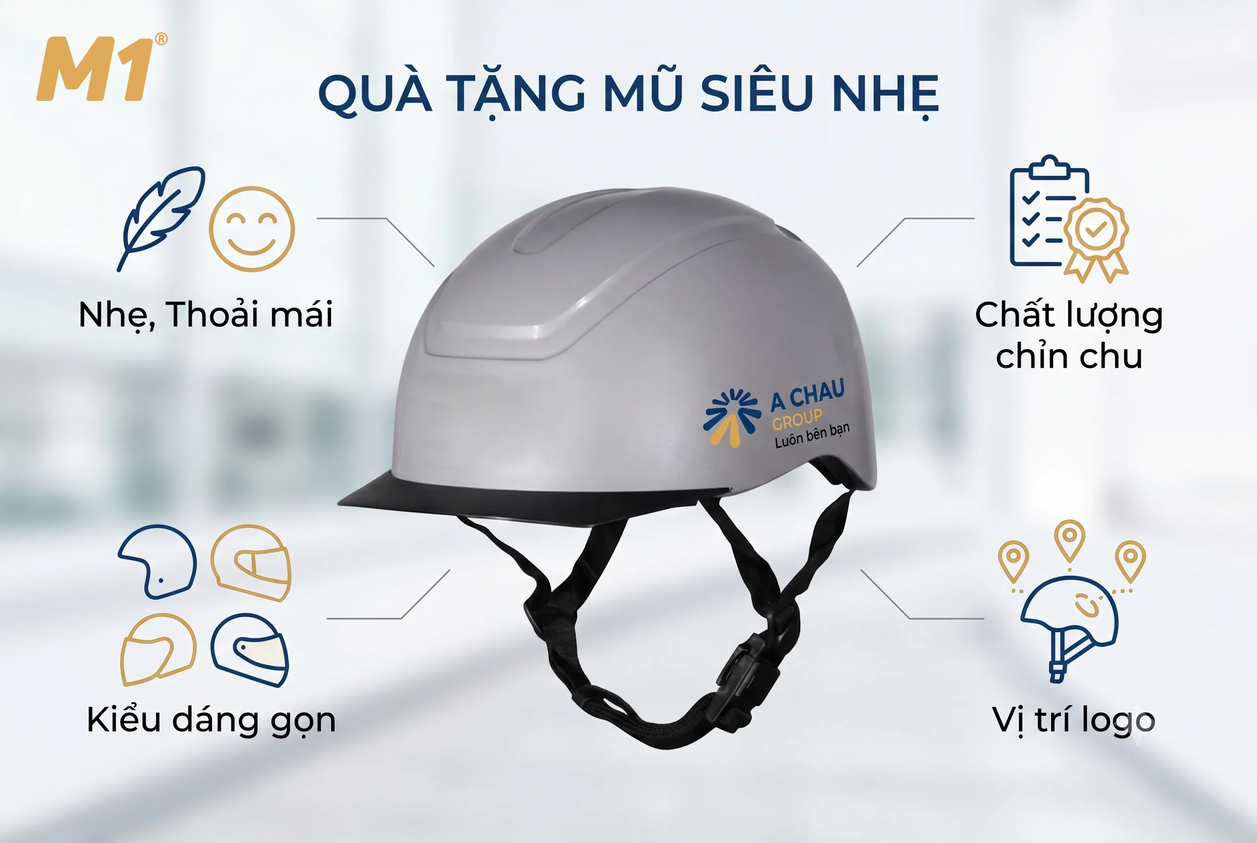 Tiêu chí lựa chọn mũ bảo hiểm siêu nhẹ để làm quà tặng