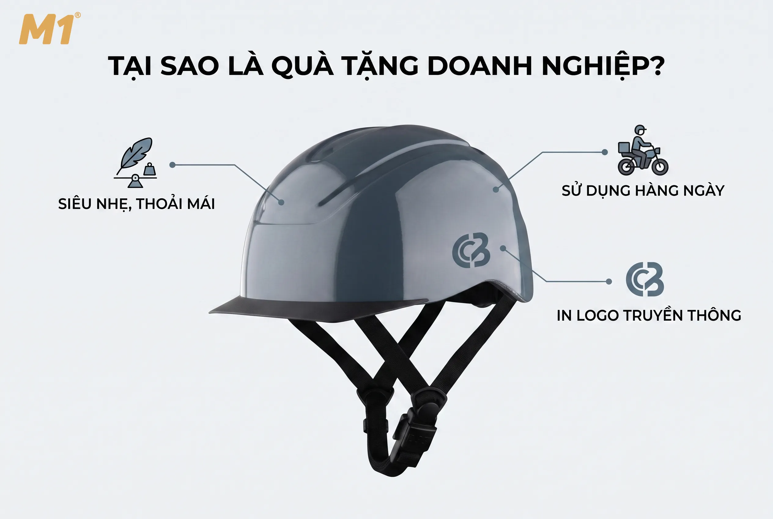 Vì sao mũ bảo hiểm siêu nhẹ được chọn làm quà tặng doanh nghiệp