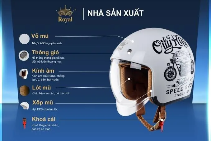 Mũ bảo hiểm Royal M139